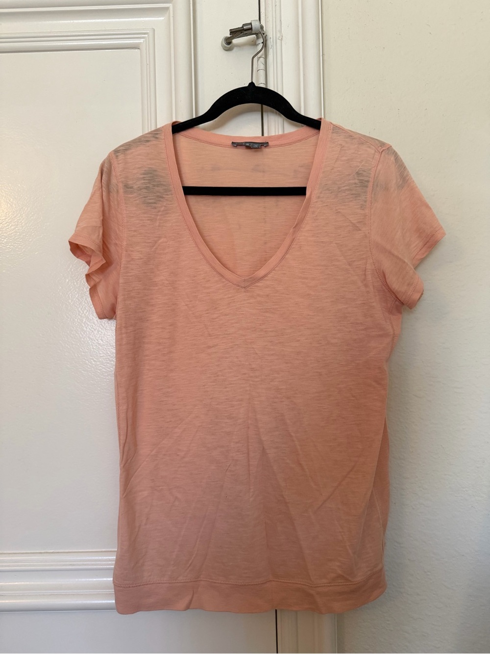 Vince Peach V-Neck Short Sleeve Tee